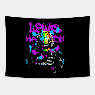 Lewis Hamilton Neon Tapestry