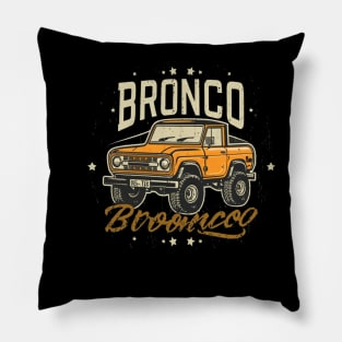 Retro 1987-1991 Ford Bronco w/Tires Pillow