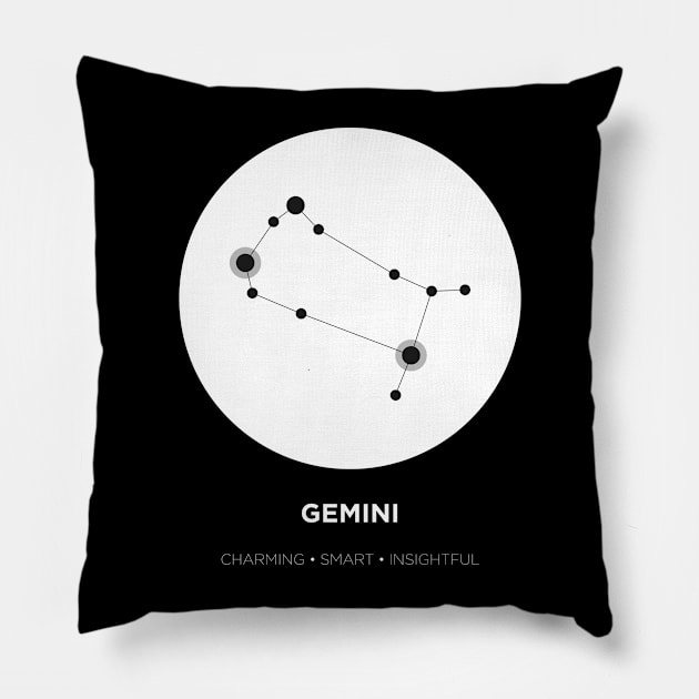 Gemini Zodiac Pillow by jessycroft