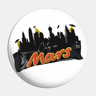 City on Mars with UFO's in the sky Pin