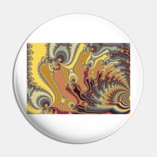 Colourful Fractal Wave Pin