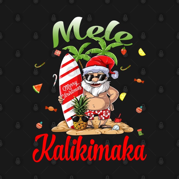 Mele Kalikimaka Christmas Santa Shaka Hawaii by intelus