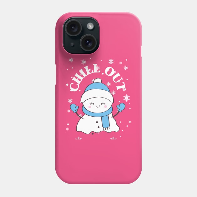 Chill Out Snowman Phone Case by BBbtq