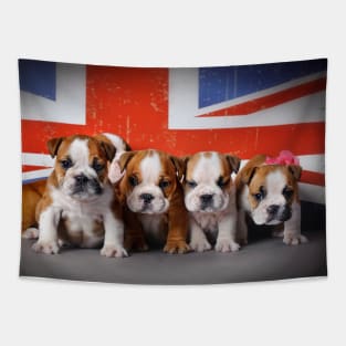 Bulldog Puppies Tapestry