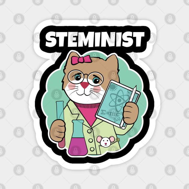 Steminist Science Feminist Magnet by Sue Cervenka