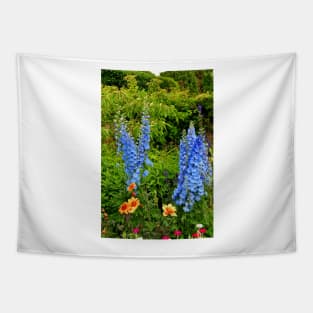 Blue Delphiniums Summer Flowers Tapestry