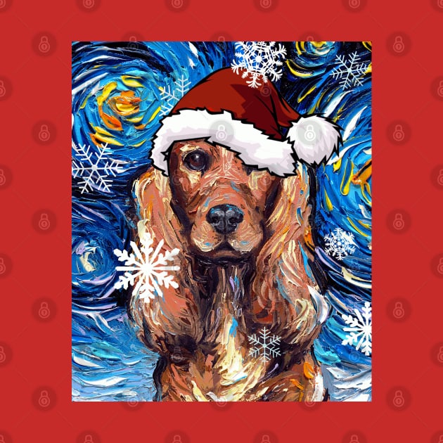 Cocker Spaniel Santa by sagittariusgallery