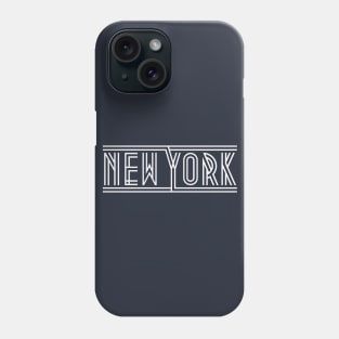 New York Lettering (White) Phone Case