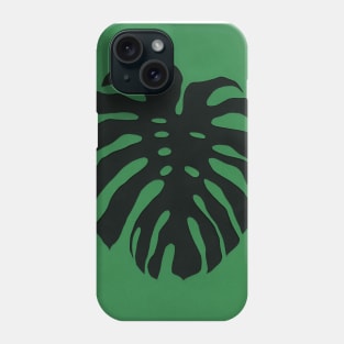 Black Monstera Phone Case