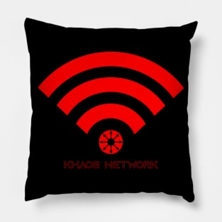 Khaos Network (Red on Black) Pillow