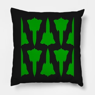 Lockheed SR-71 Blackbird - Green & Black Pattern Design Pillow