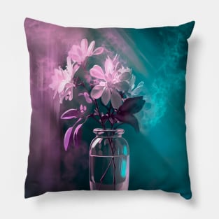 Beautiful flowers in a vase Pillow