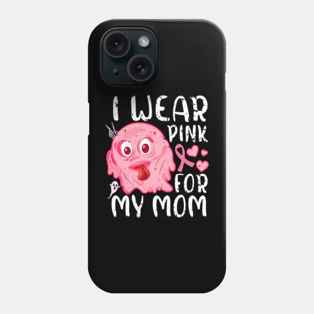 I Wear Pink For My Mom Halloween Pink Ghost Phone Case by alcoshirts