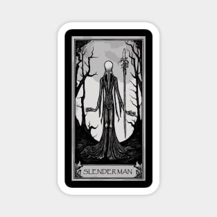 Slender Man Gothic Tarot Card Occult Illustration - Eerie Mysticism Magnet