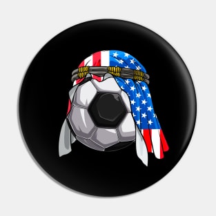 America Soccer  2022 Arab Keffiyeh for America Football Fans Pin