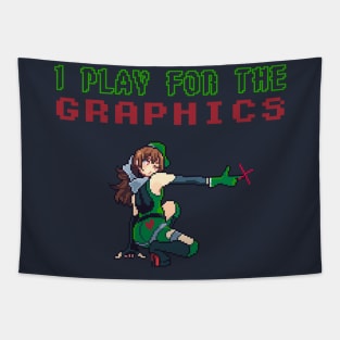 I Play For The Graphics - 8 Bit Gaming Tapestry