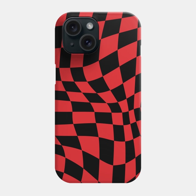 AC Milan Distorted Checkered Pattern Phone Case by Footscore