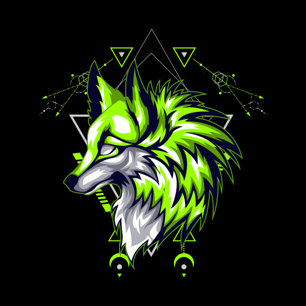 wolf head by SHINIGAMII