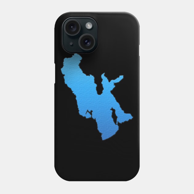 Great Salt Lake in Utah Outline Phone Case by gorff