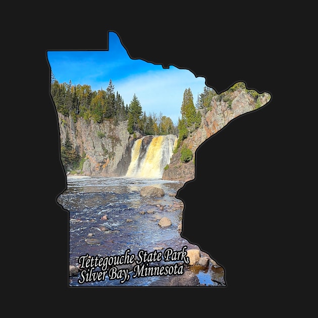 Minnesota State Outline (Tettegouche State Park High Falls) by gorff