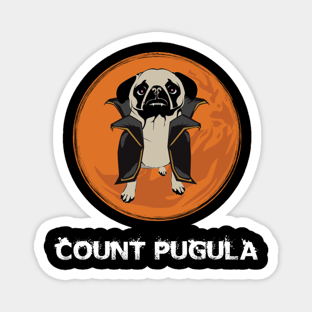 Count Pugula Halloween Funny Pug Pun Design Magnet by bbreidenbach