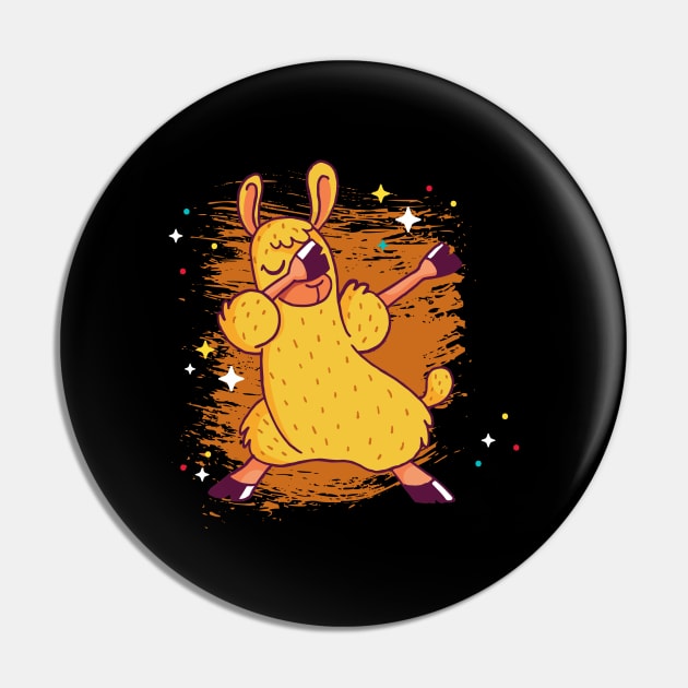 Dabing llama Design Birthday Gift Funny Pin by Pummli