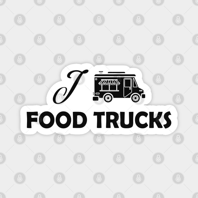 Food Truck - I love food truck Magnet by KC Happy Shop