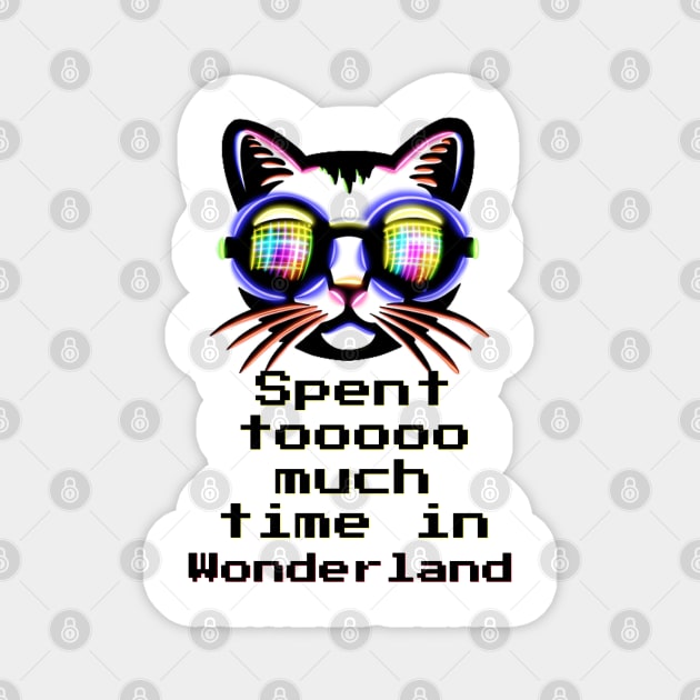 Spent tooo much time in Wonderland - Catsondrugs.com Techno Party Ibiza Rave Dance Underground Festival Spring Break  Berlin Good Vibes Trance Dance technofashion technomusic housemusic Magnet by catsondrugs.com