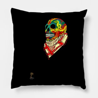 Cheerful Skull Design Pillow