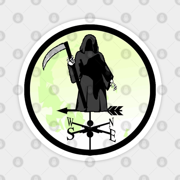 Grim Reaper Moon Weathervane Magnet by Nuletto