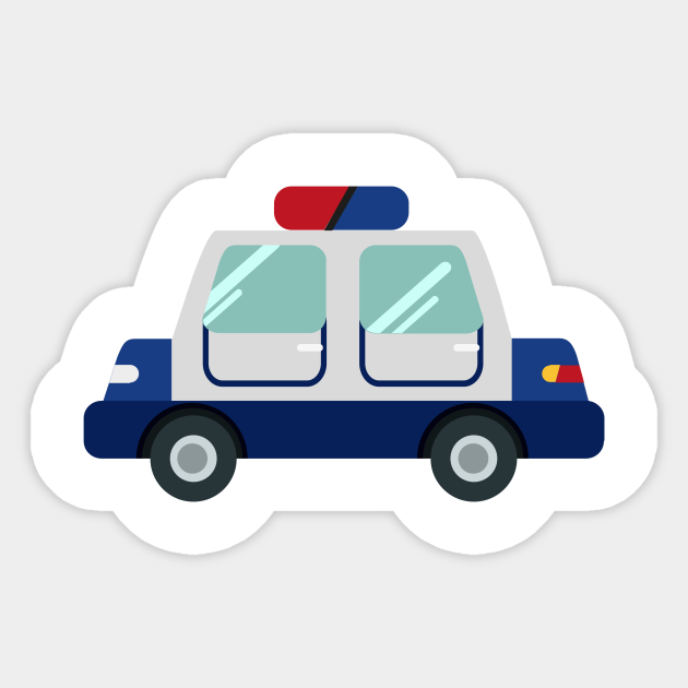 Police Car Funny Nursery Cartoon Drawing Design Police Car Sticker Teepublic Please remember to share it with your friends if you like. teepublic