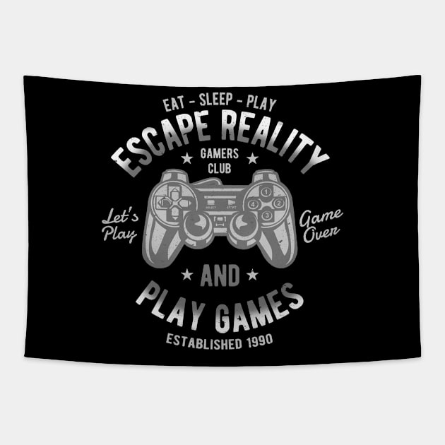 Play Games, Escape Reality Full Size Tapestry by Stupid Coffee Designs