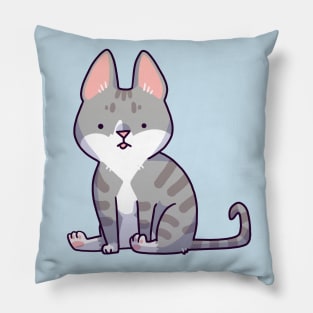 Grey Tabby Cat Pillow