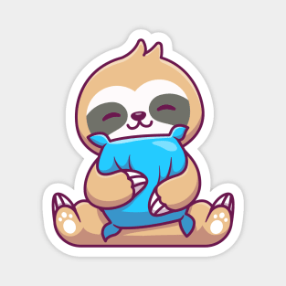 Cute Sloth Hug Pillow Magnet