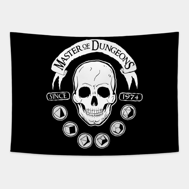 Master of Dungeons Motorcycle Patches Tapestry by Natural 20 Shirts