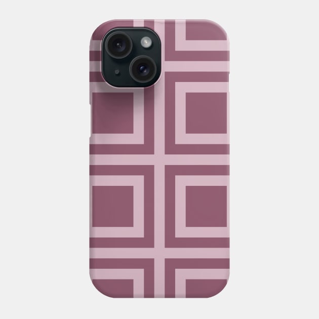 Mauve City Streets Patchwork Pattern Phone Case by Nuletto