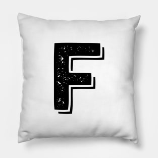 Capital Letter F Name Initial Monogram Pillow