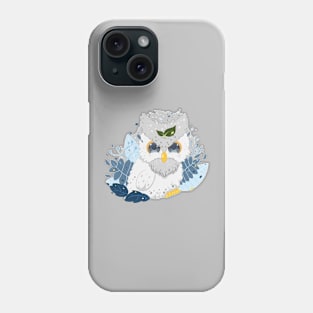 The little white owl with pattern- for Men or Women Kids Boys Girls love owl Phone Case