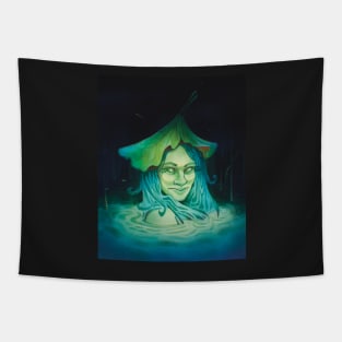 Pond Girl Tapestry