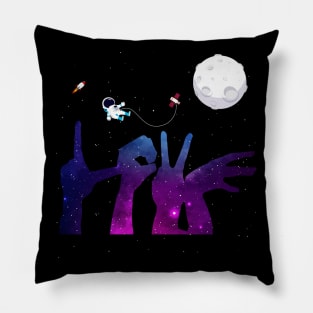 Love space galaxy valentine day gift idea Pillow