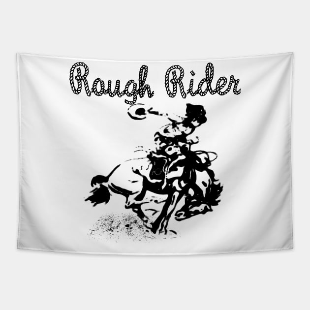 Rough Horse Rider Tapestry by itsme