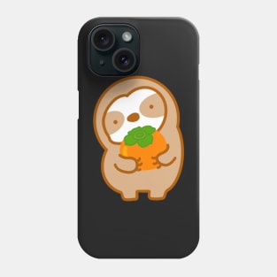 Cute Persimmon Sloth Phone Case