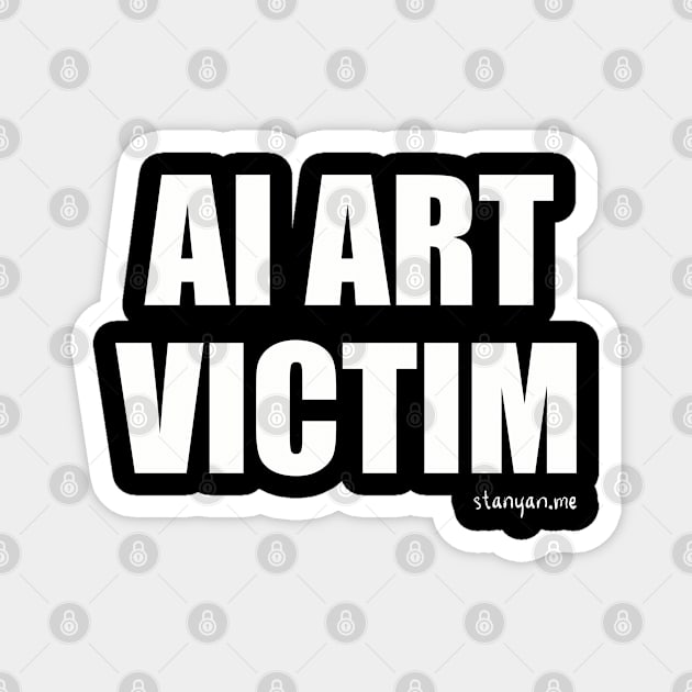 AI Art Victim Magnet by zombicatures