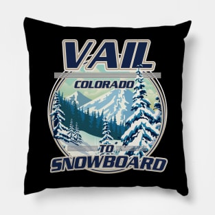 Vail Colorado Snowboarding logo Pillow