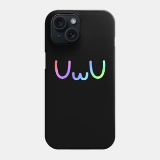 UwU Rainbow Gradient Phone Case