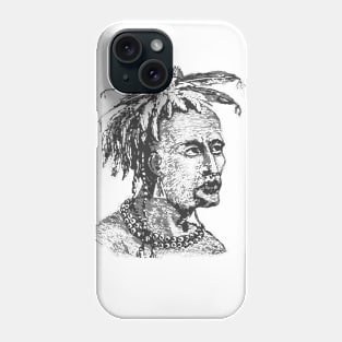 Face of an American Native Man Phone Case