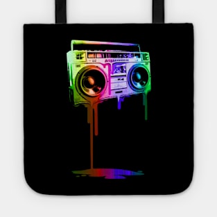 Melting Boombox (digital rainbow color) Tote