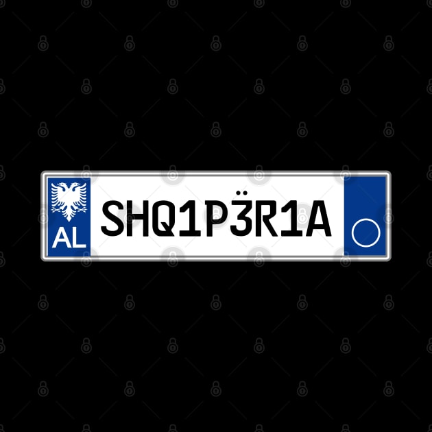 Albania car license plate by Travellers