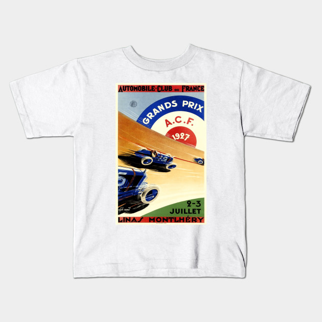 1927 French Grand Prix Vintage Poster Design Racing Kids T