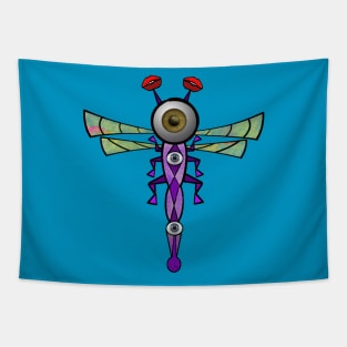 Geometric Dragonfly Tapestry